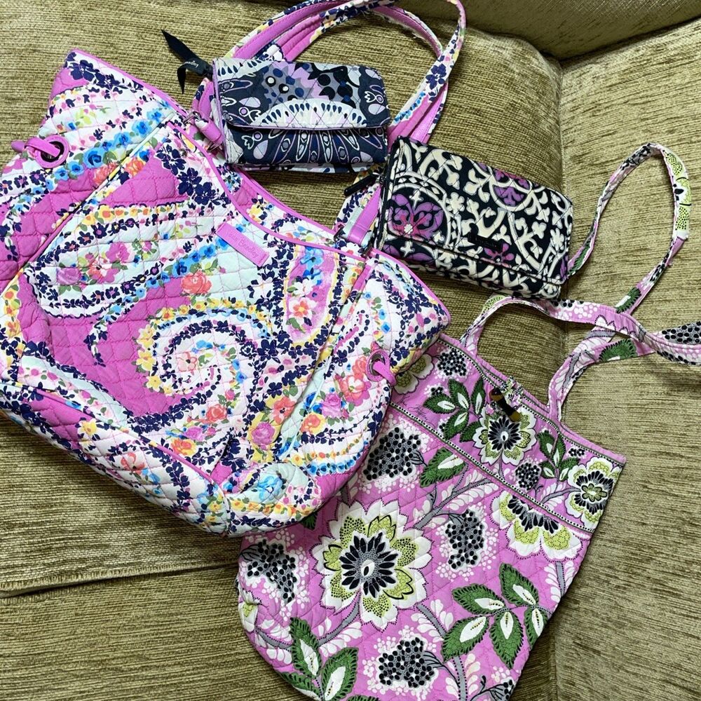 Lot Pink Tones Craft Repair Vera Bradley Bags Lot Shoulder Totes Bags